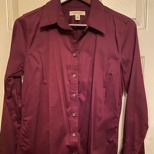 Purple / maroon button down non-iron shirt